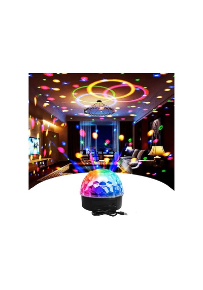 Vıp Renkli Led Işıklı Mini Disko Lambası Bluetooth Music Colorful Led Light + Hoparlör Usb Kablolu