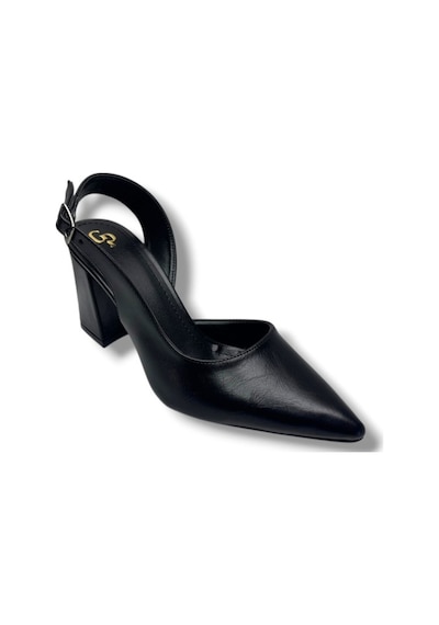 Gedik Pasha 909-26 Cilt Kare Topuk Kadın Stiletto 8cm Siyah