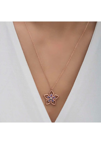 ​Gümüş Çiçek Kadın Kolye (551188621)