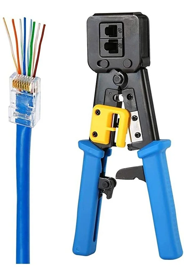Yeni Nesil Rj45 Pense Rj12 R J45 Sıkma Makaslı Network Ağ Pense Ez Rj45 Crimper 8p 6p Network Aksesuar