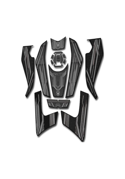 Hades Bajaj Rs200 Uyumlu Tank Pad Seti Motosiklet Depo Koruma Sticker Siyah
