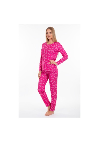 Bisiklet Yaka Süet Pijama Takımı 6002 Barbie Çok Renkli