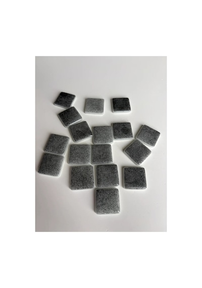 Sanatsal Mozaik Metalik Gri 2,5x2,5cm Mozaik Sanatı Malzeme 100gr