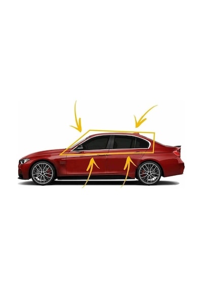 Bmw F30 Cam Çerçevesi Kenar Çıtası Krom Tamtur