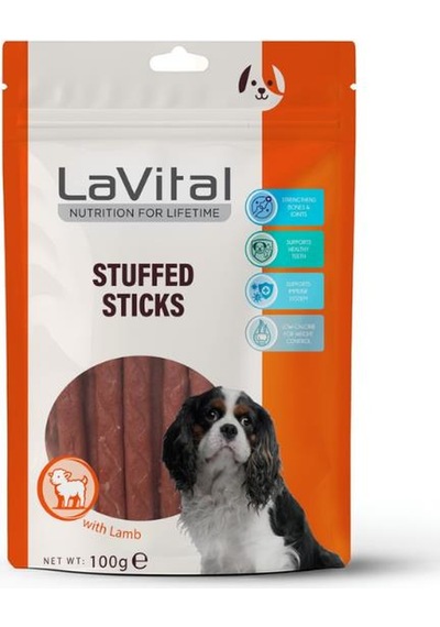 Lavital Kuzu Etli Ve Somonlu Yumuşak Çubuk Köpek Ödülü 100 Gr