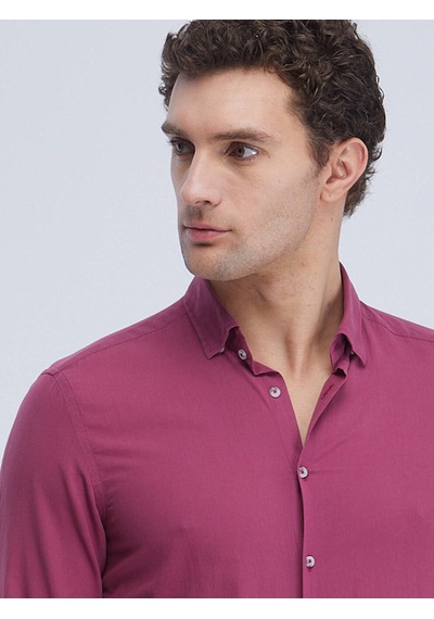 Kip Regular Fit Uzun Kollu Mürdüm Erkek Gömlek Gm 4603 001