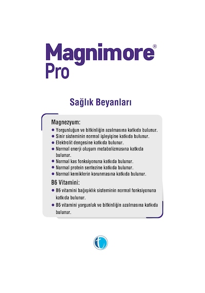 Magnimore Pro Magnezyum ve Vitaminler Takviye Edici Gıda 90 Kapsül