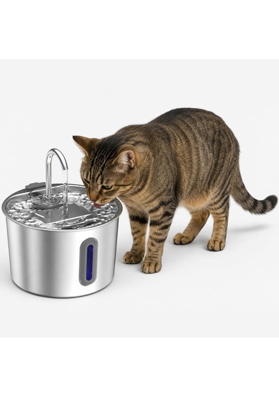 2,2 L Sus 304 Paslanmaz Çelik Kedi Akan Su Pınarı Sebili Orm-502