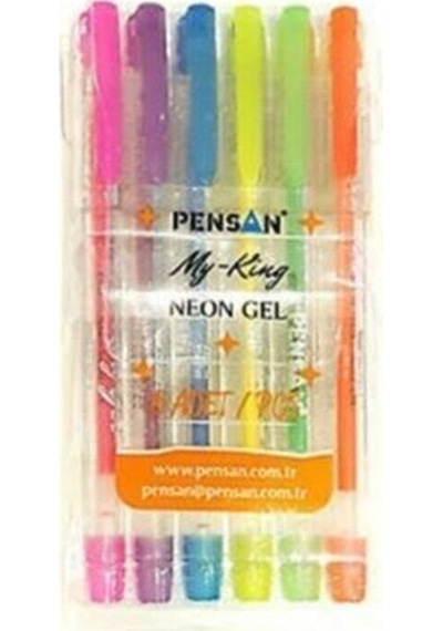 Neon Jel Kalem 6 Renk Fosforlu Pensan 6 Renk Neon Jel Kalem Pensa