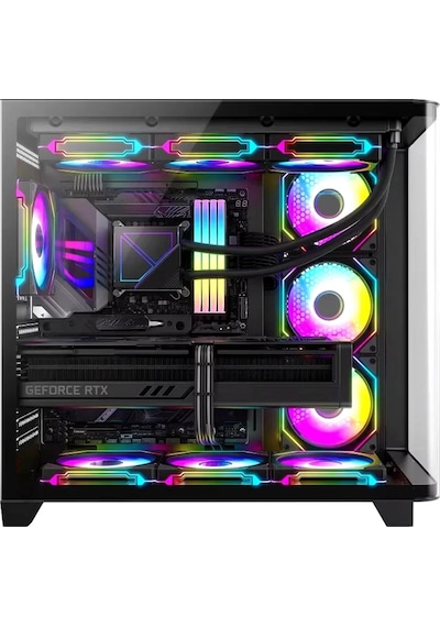 Dragos Ocean Curved Pro V2 Argb Fanlı Siyah 750 W E-atx Oyuncu Kasası