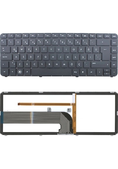 HP Uyumlu 659298-001, 659298-141, 669069-001, 669069-141 Klavye Tuş Takımı Tuş Seti Led Işıklı Siyah Türkçe