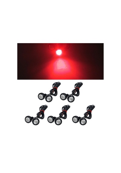 Ayna Altı Led Kartal Gözü Gündüz Farı Led Kırmızı 2 Çift