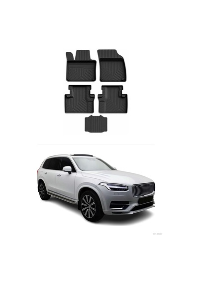 Volvo Xc90 -2 2015-2026 Uyumlu 4d Havuzlu Paspas Kauçuk Siyah 5 Parça