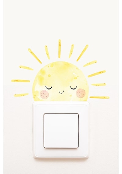 Priz Uykucu Güneş Dekoratif Priz Sticker