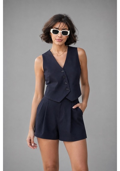 Gigi Wardrobe Mia Yelek Takım Lacivert Lacivert