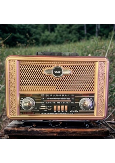 Biishe Retro, Nostaljik, Ahşap Tasarım Bluetooth Hoparlörlü, Şarjlı, Taşınabilir Otantik Tasarımlı 75802212