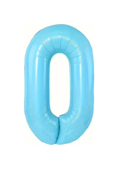Beysüs Mavi 0 Rakam Folyo Balon 80 Cm Mavi