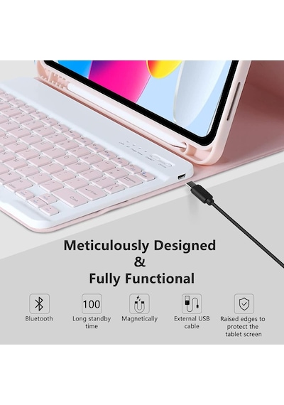 Huawei Matepad 11.5inç / Air 11.5inç / Papermate Kılıf Kablosuz Klavyeli Case Mobax Kılıf