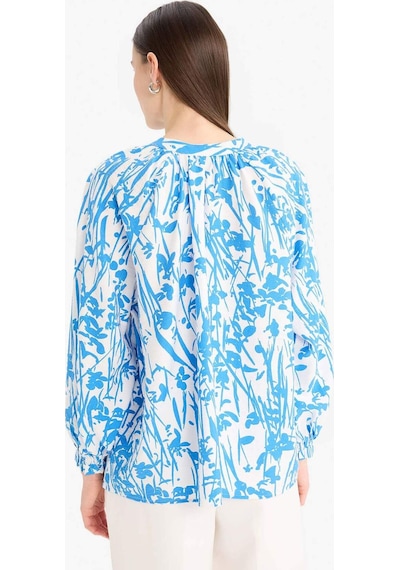 DeFacto Relax Fit Bağcıklı Yaka Desenli Uzun Kollu Tesettür Gömlek Tunik E1100AX25HSBE405