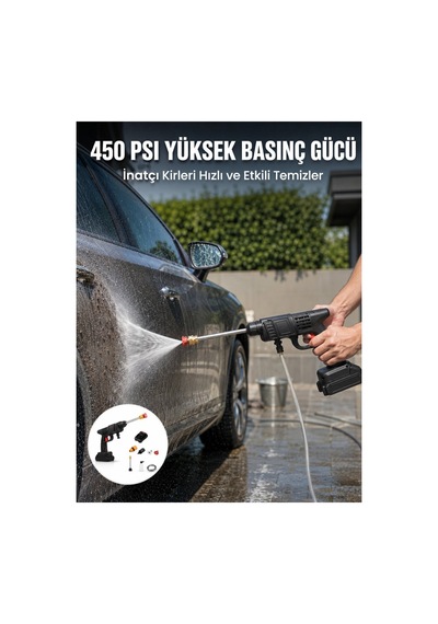 Kablosuz Taşınabilir Basınçlı Yıkama Tabancası Köpük Şişeli - Hs08379533-3264 Renkli