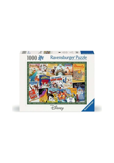 , 1000p Puzzle Disney Vintage Poster, Yetişkin Puzzle Standart