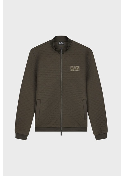 Ea7 Logolu Regular Fit Dik Yaka Fermuarlı Sweat Erkek Sweat 7m002246 Af26241 U6027 Kahve