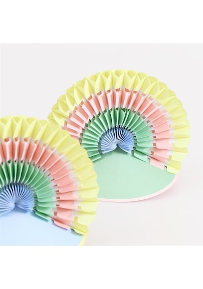 Meri Meri - Charm Party Rainbow Party Hats - Charm Parti Gökkuşağı Parti Şapkaları - 6 Adet Çok Renkli