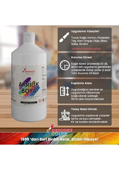 Lacivert Akrilik Boya 1000 Gr 0,15 L