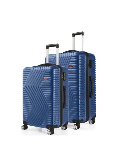 G&d Polo Suitcase Abs Orta Ve Büyük Boy Çivit Mavi 2'li Valiz Seti 600.05-b Mavi
