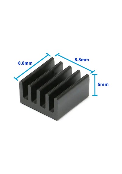 8.8mm X 8.8mm X 5mm Alüminyum Metal Soğutucu Blok Radyatör Amfi Led Entegre Transistor Vga Ram