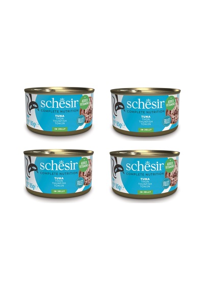 Schesir Ton Balıklı Tam Ve Dengeli Jöleli Kedi Konservesi 85 Gr. X 4 Adet