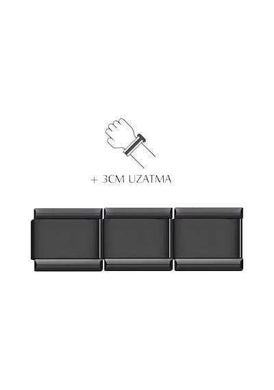 +3cm Uzatma Çelik Bileklik Charmı -bilekliğinizi 3cm Uzatın - Scb37 Siyah