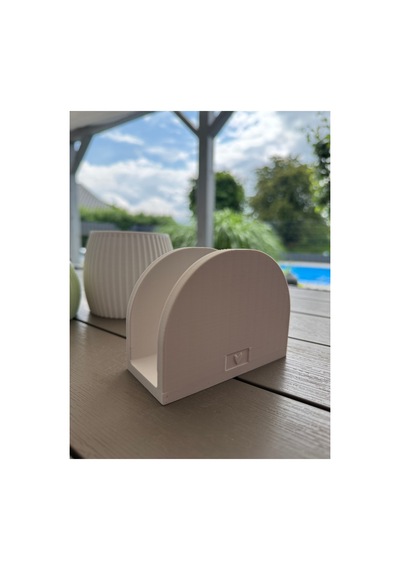 Beyaz Dekoratif Peçetelik 3d Baskı Modern Masaüstü Peçete Tutucu
