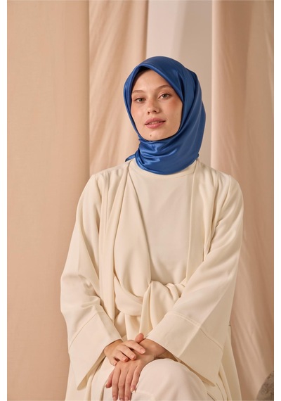 Silk Home Düz Shiny Eşarp 75006-65 mavi