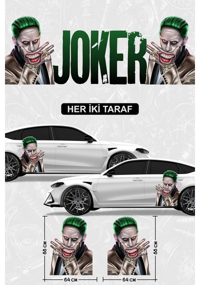 Joker Damaged Yan Gövde Sticker Çift - 829986457