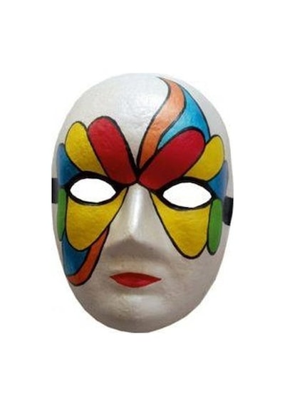 Maske Boyama Seti. Eğitici Maske Boyama. 6 Lı Boya Maske ve Fırça