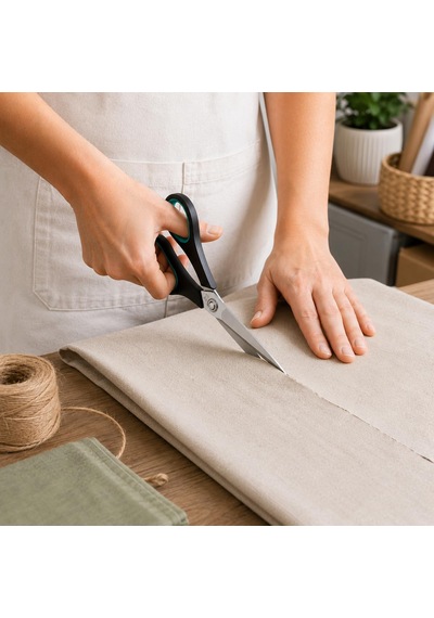 Orret Home Paslanmaz Çelik Makas 23.5 Cm, Ergonomik Kaymaz Saplı Ev Tipi Çok Amaçlı Makas, Kumaş Makası, Mutfak Makası, Kağıt Kesme Makası, Dikiş, Hobi, El İşi, Ofis Ve Günlük Kullanım İçin Makas