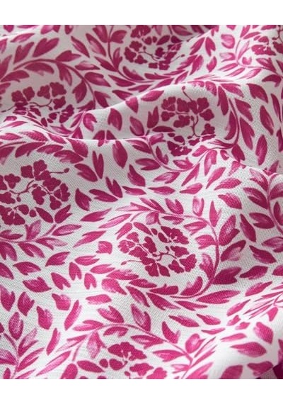Carnival Floral Polyester Masa Örtüsü Fuşya Acı Kahverengi