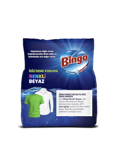 Bingo Toz Çamaşır Deterjanı Renkliler ve Beyazlar 26 Yıkama 4 KG