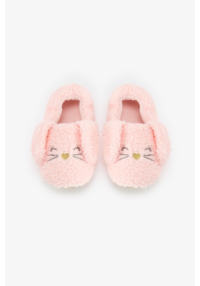 Penti Açık Pembe Sleepy Bunny Tavşan Desenli Patik