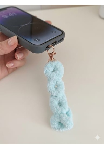 Puffy Mint Telefon Askısı