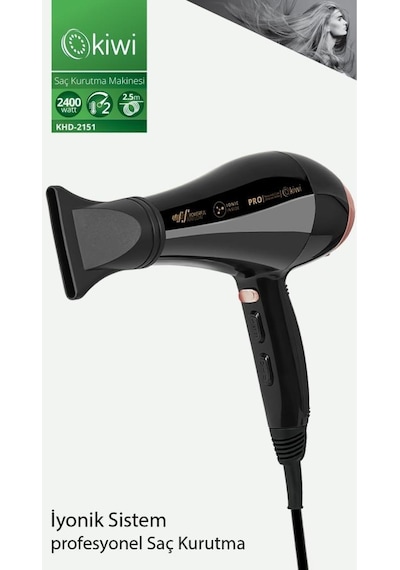 Kiwi Khd-2151 Profesyonel İyonik Saç Kurutma Makinesi