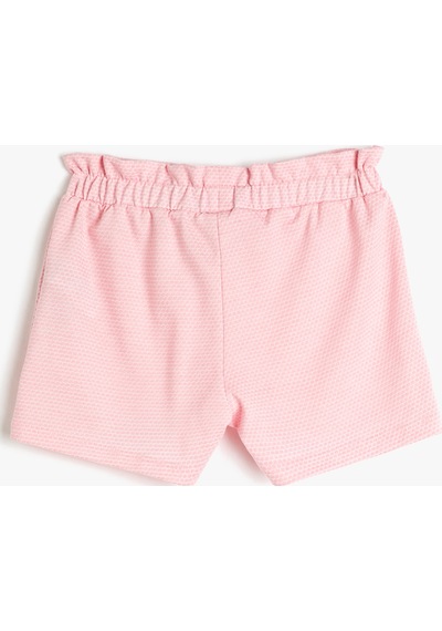 Koton Şort Beli Lastikli Fiyonk Detaylı Pembe 3smg40071ak 3SMG40071AK274 Pembe