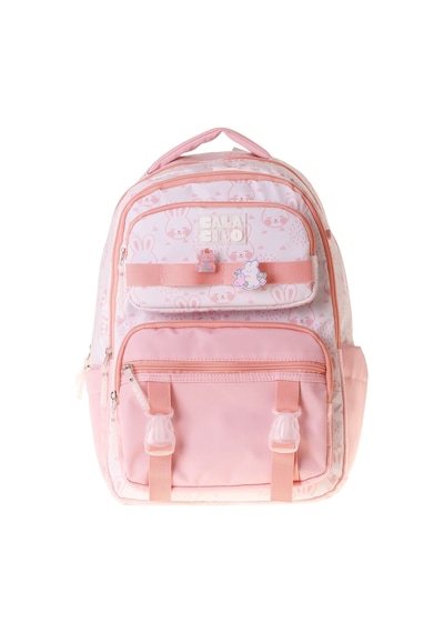 Calacilo Pleasant Kız Çocuk Kedi Baskılı Pembe İlkokul Okul Sırt Çantası - Beş Bölmeli - C4050