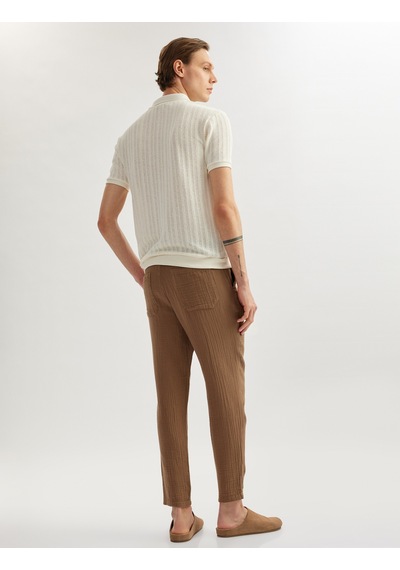 Koton Pamuklu Müslin Chino Cep Detaylı Beli Bağcıklı Pantolon Kahverengi 5sam40011hw Kahve Kahverengi Koton Pamuklu Müslin Chino Cep Detaylı Beli Bağcıklı Pantolon Kahverengi 5sam40011hw Kahve Kahverengi