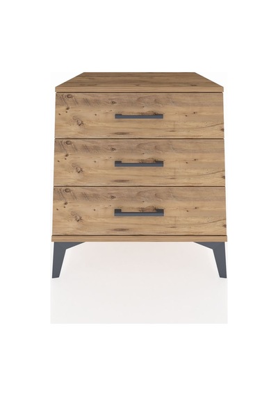 Kronos Komodin 3 Çekmeceli 60x59x64 Çam-çam Çam