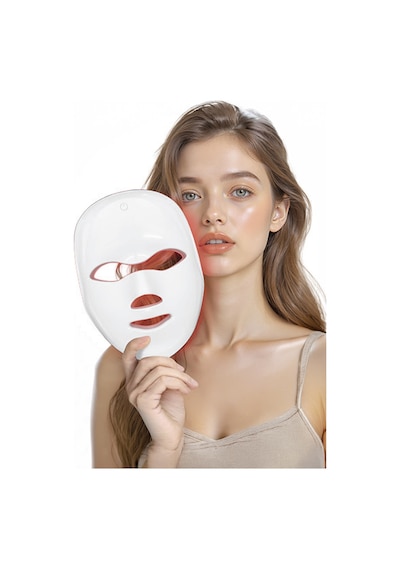 Auhma Ahb-08 Led Yüz Bakım Maskesi 7 Renk Fototerapi Işık Modlu Kablosuz Cilt Bakım Ve Güzellik Mask