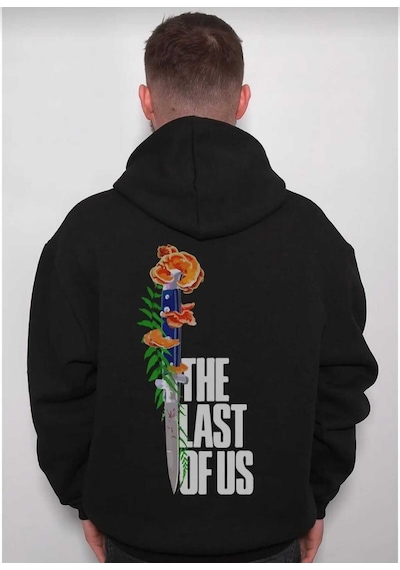 Hunors Sportswear & Company The Last Baskılı Unisex Model Pamuklu Kapüşonlu Sweatshirt SIYAH Hunors Sportswear & Company The Last Baskılı Unisex Model Pamuklu Kapüşonlu Sweatshirt SIYAH