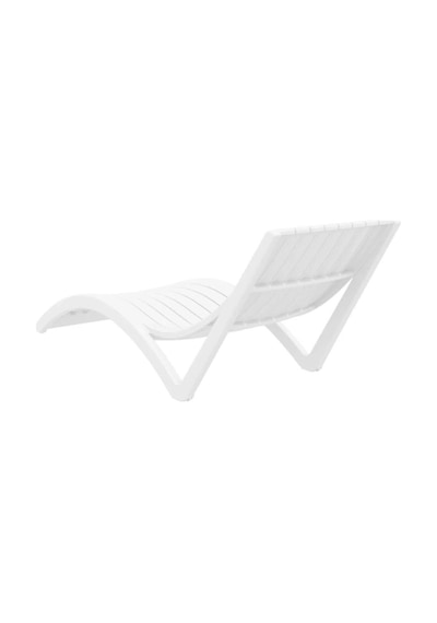 Omnipazar Trk-087 Siesta Lüks Ergonomik Slim Tasarım Şezlong Beyaz Beyaz