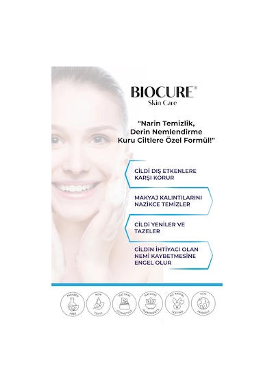 Biocure Kuru Hassas Ciltler İçin Yüz Temizleme Jeli 250 ML